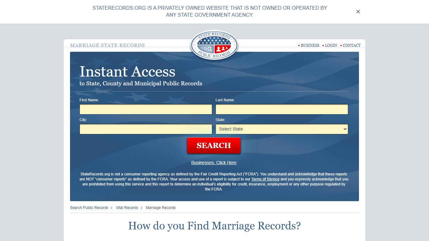 Marriage State Records | StateRecords.org